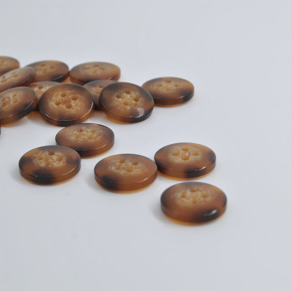 Button - Mottled Classic #4 ‘Tortoiseshell’ – 15mm